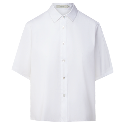 0039 ITALY Bluse BEA mit Baumwolle - Weiss