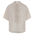 0039 ITALY Bluse DAISY aus Leinen - Beige