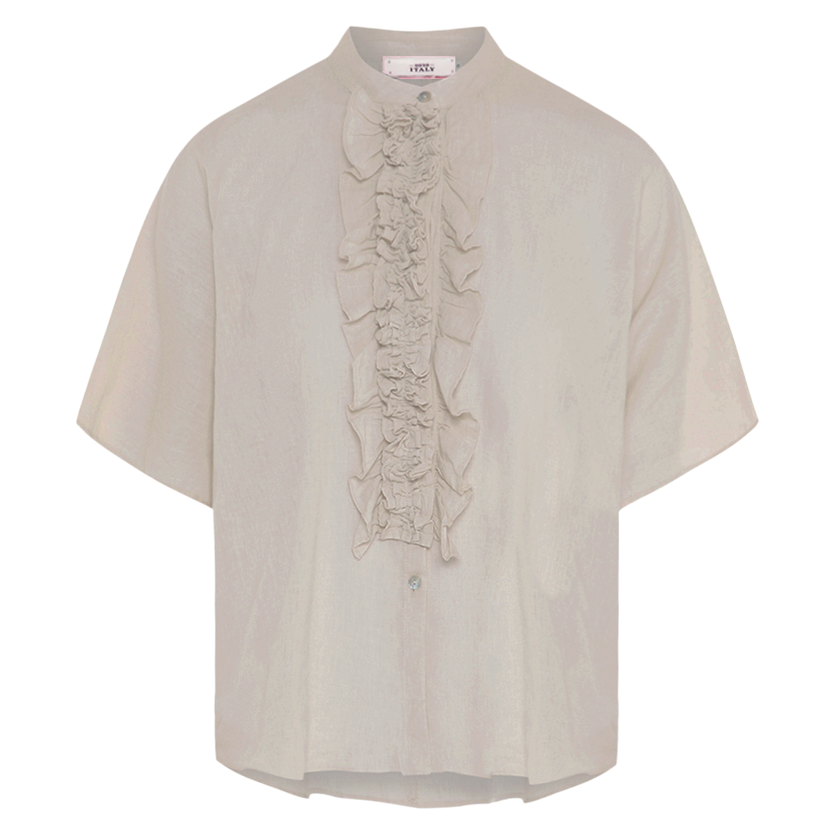 0039 ITALY Bluse DAISY aus Leinen - Beige