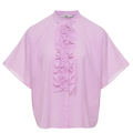 0039 ITALY Bluse DAISY mit Leinen - Rosa