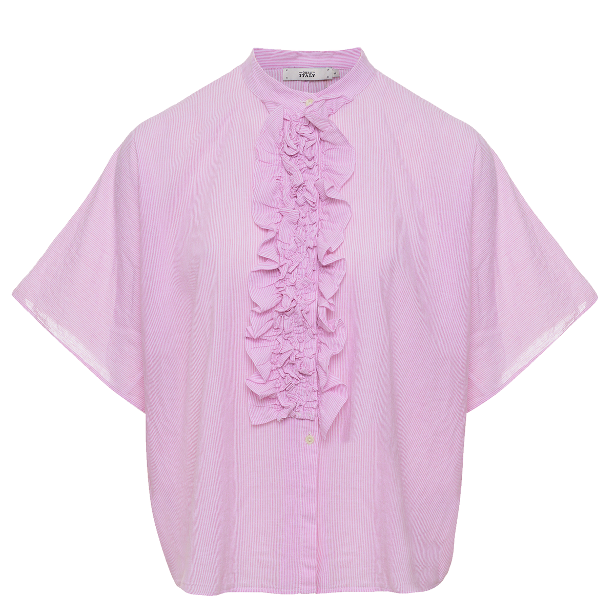 0039 ITALY Bluse DAISY mit Leinen - Rosa