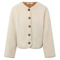 0039ITALY Jacke RICARDA in Teddyfell-Optik - Pale Ivory