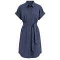 0039 ITALY Kleid DERBY mit Baumwolle - Blau