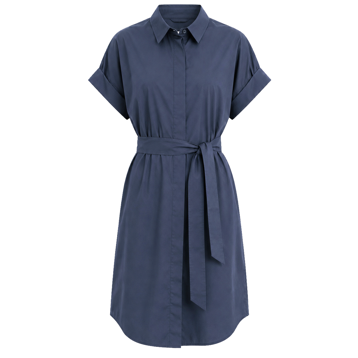 0039 ITALY Kleid DERBY mit Baumwolle - Blau