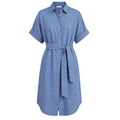 0039 ITALY Damen Kleid DERBY aus Leinen in Ultramarine Blau – Vorderansicht