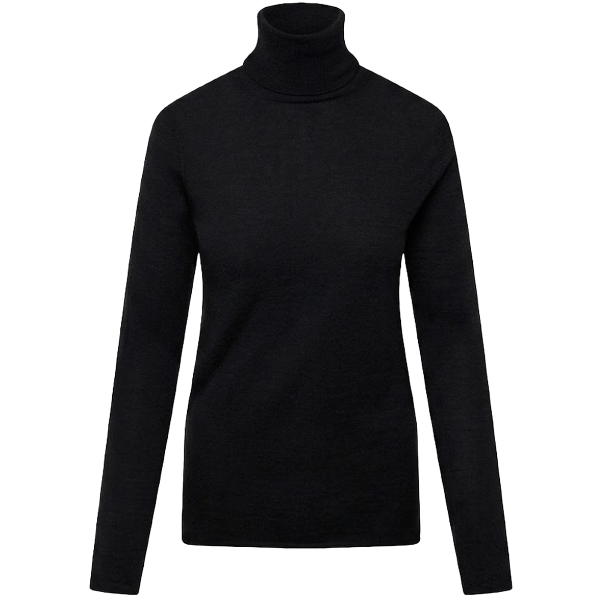 0039ITALY Rollkragenpullover WHILEY aus Wolle - Schwarz