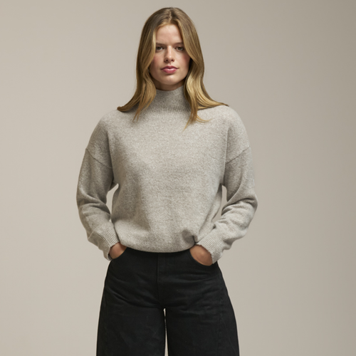 0039ITALY Pullover NINA mit Kaschmir - Beige