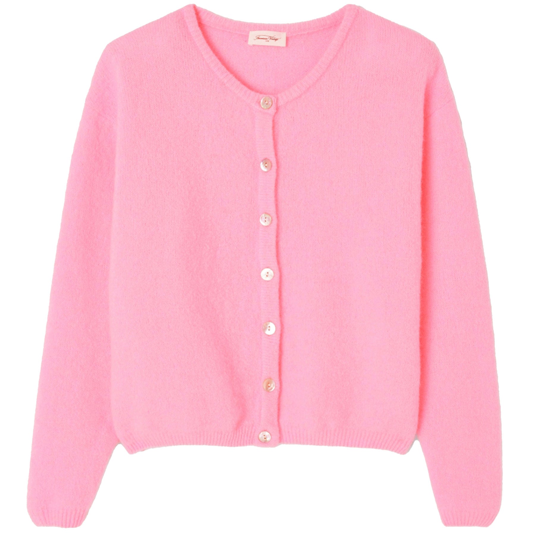 American-Vintage-damen-Cardigan-VITO19E-ROCHI-Rosa-S