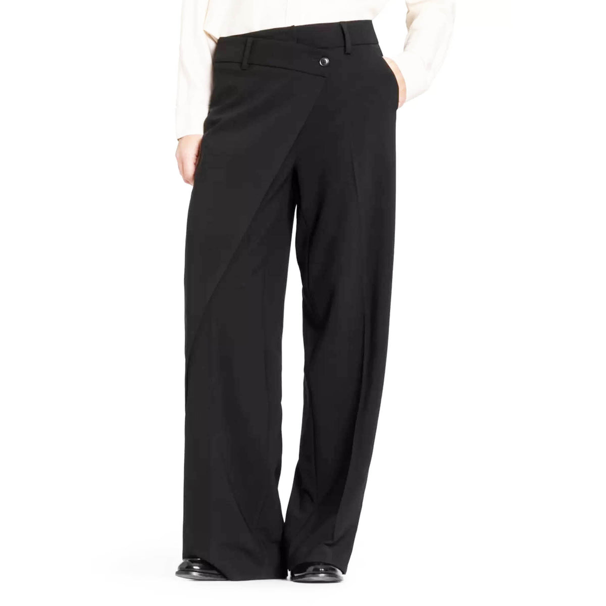 CAMBIO Hose ANAIS WRAP FRONT Damen in Schwarz - Rückansicht