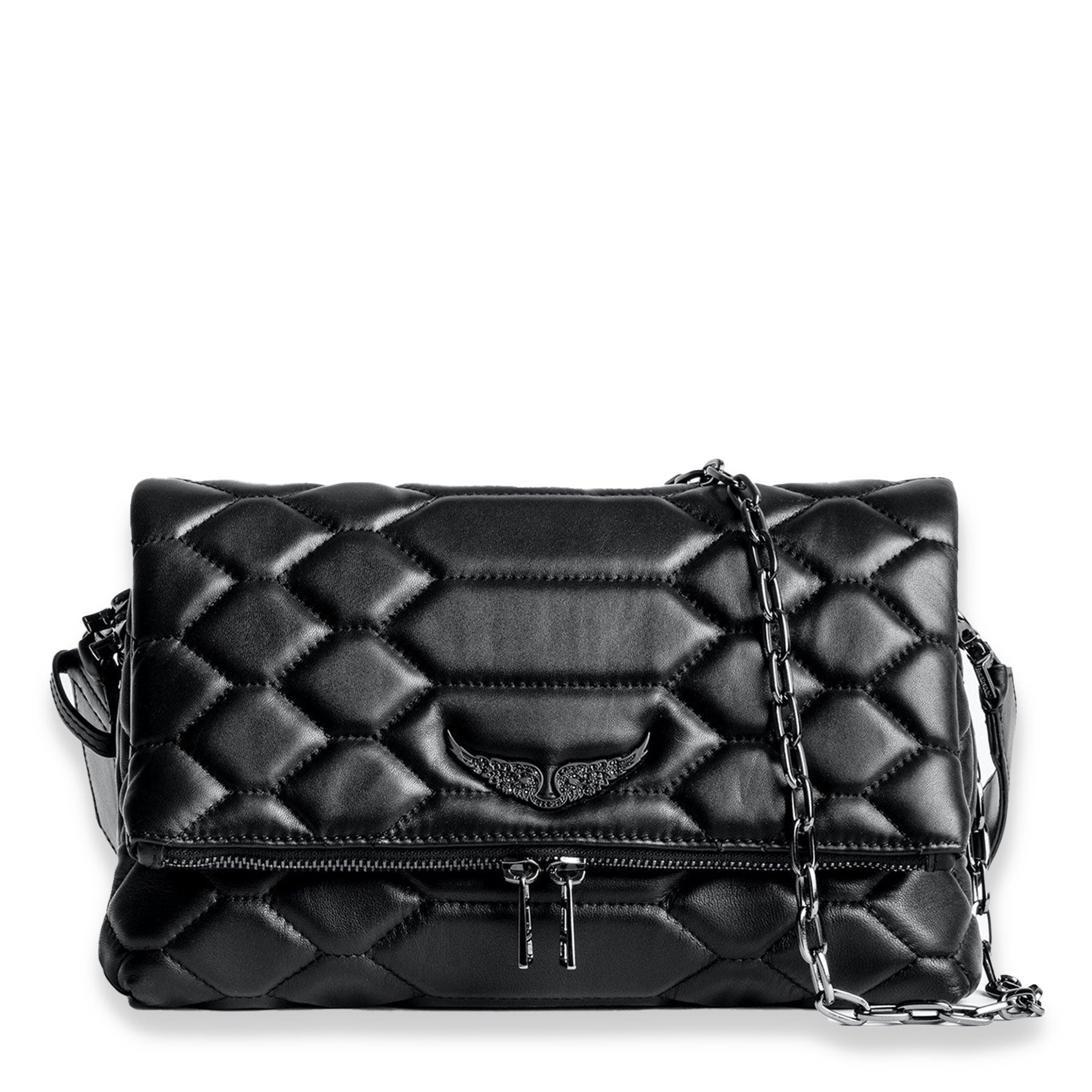 Zadig-et-Voltaire-Tasche-ROCK-XL-MAT-SCALE-LWBA00055-001-SchwarzBslX7L2O7NWjt