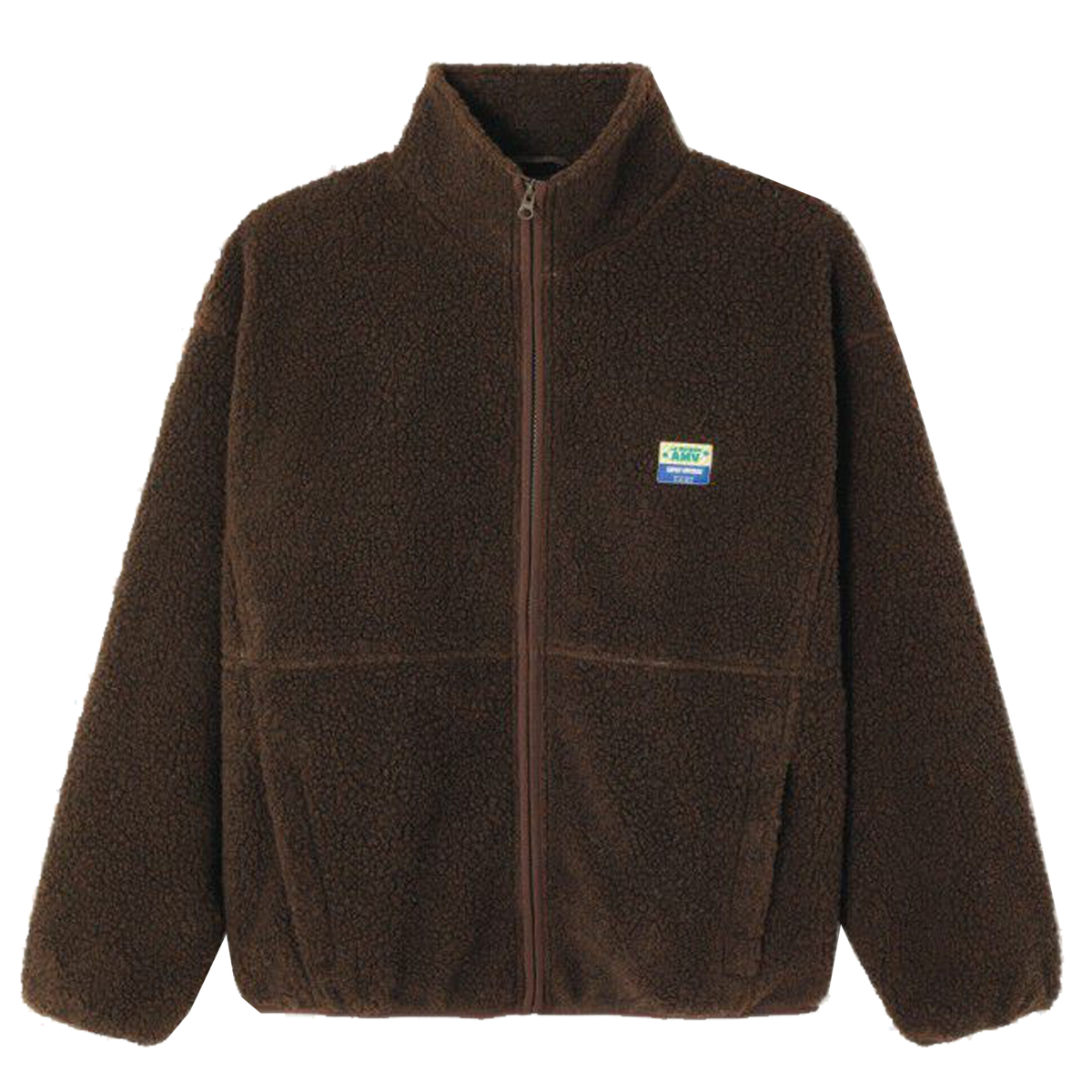 AMERICAN VINTAGE Jacke HOKTOWN aus Teddy-Fell - Marronnier Chine