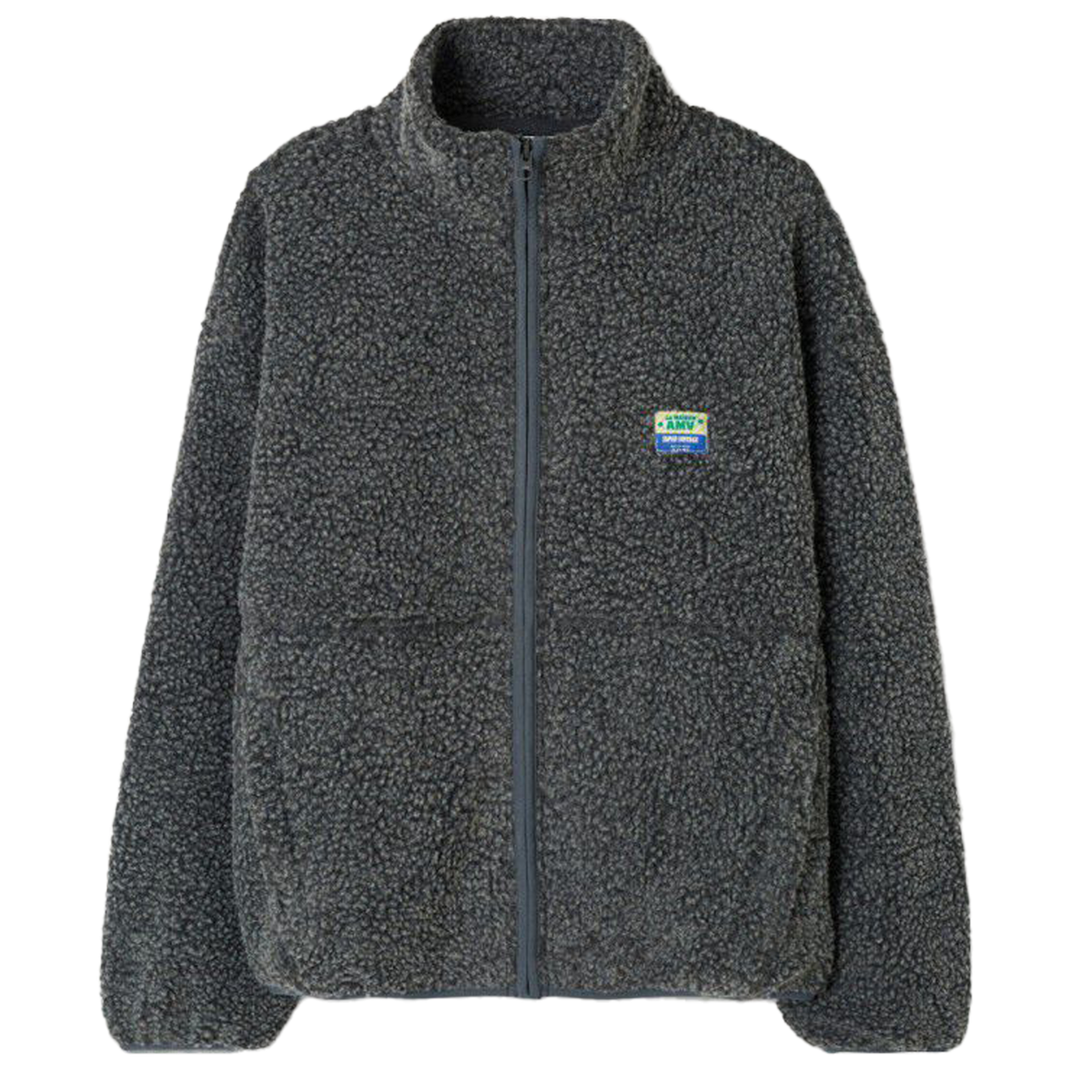 american-vintage-damen-jacke-teddyjacke-hoktown-grau-anthracite-chine-hok16c-anthr-c-1