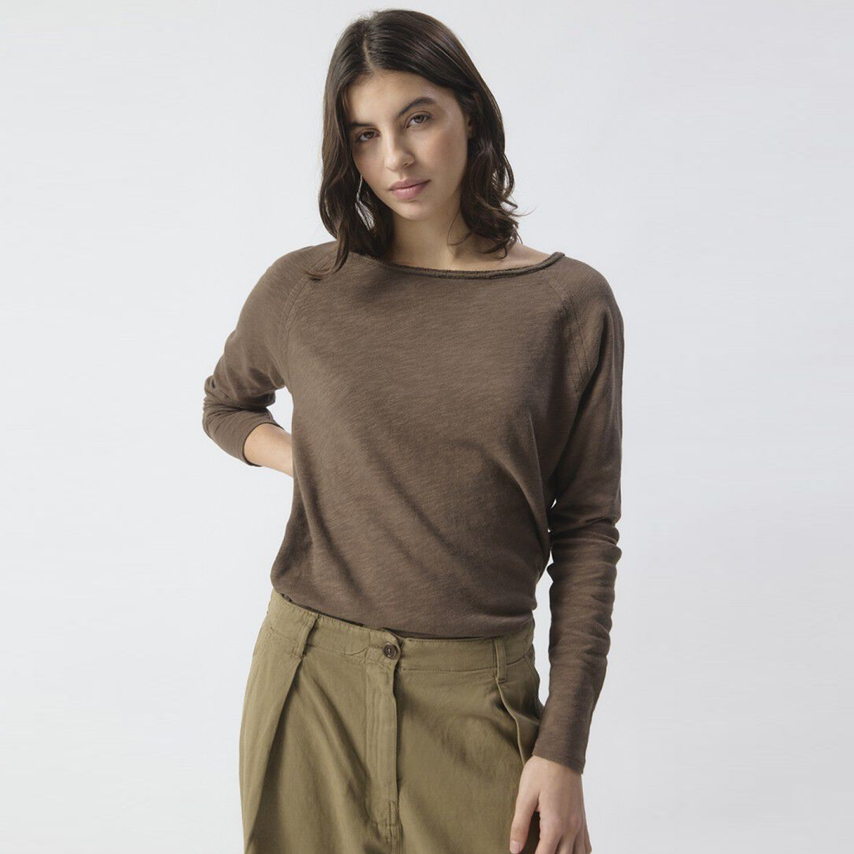 Langarmshirt SONOMA aus Baumwolle