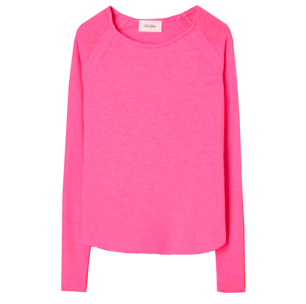 AMERICAN VINTAGE Langarmshirt SONOMA aus Baumwolle - Pink Acid Fluo