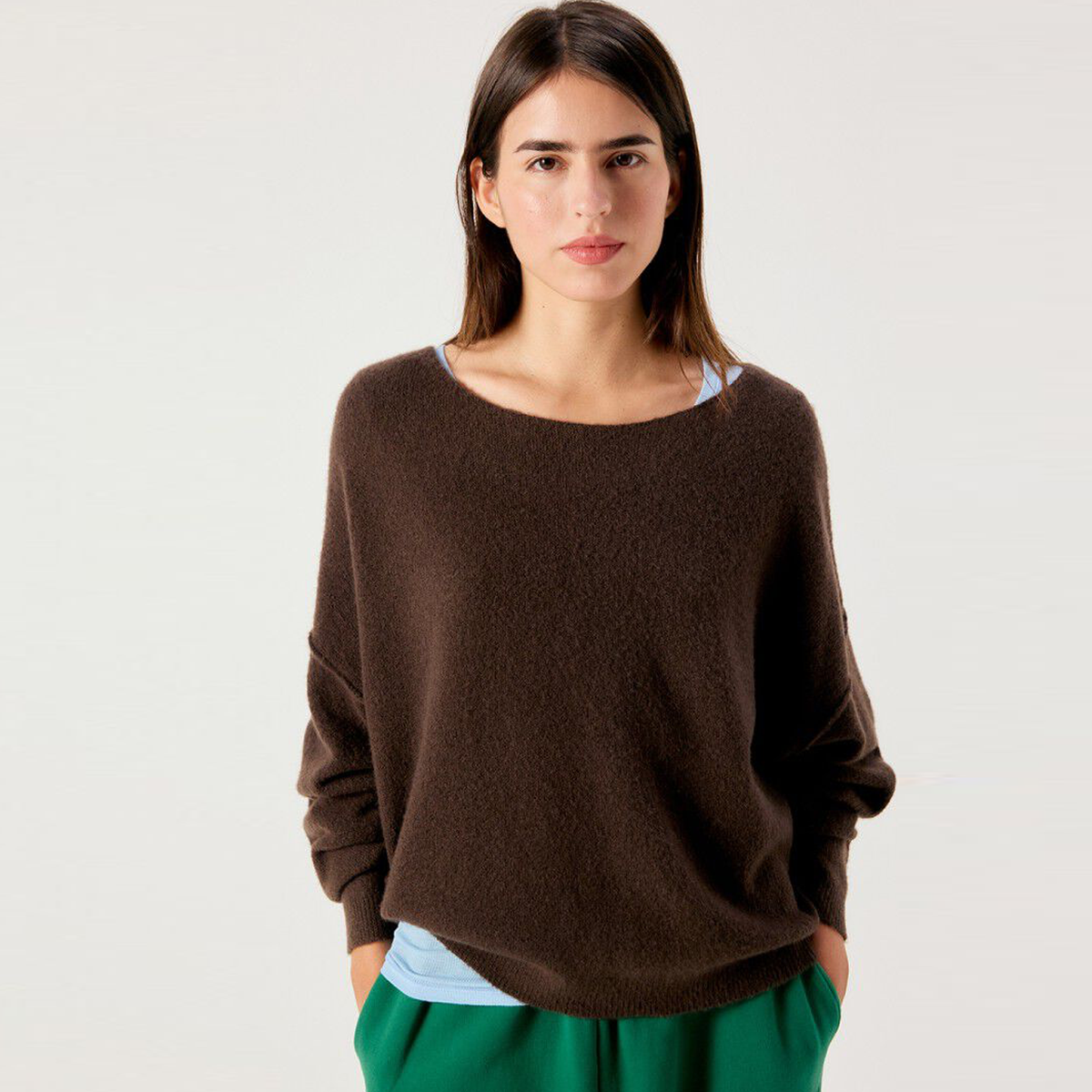 AMERICAN VINTAGE Pullover DAMSVILLE mit Wolle - Brune Chine – Foto 2