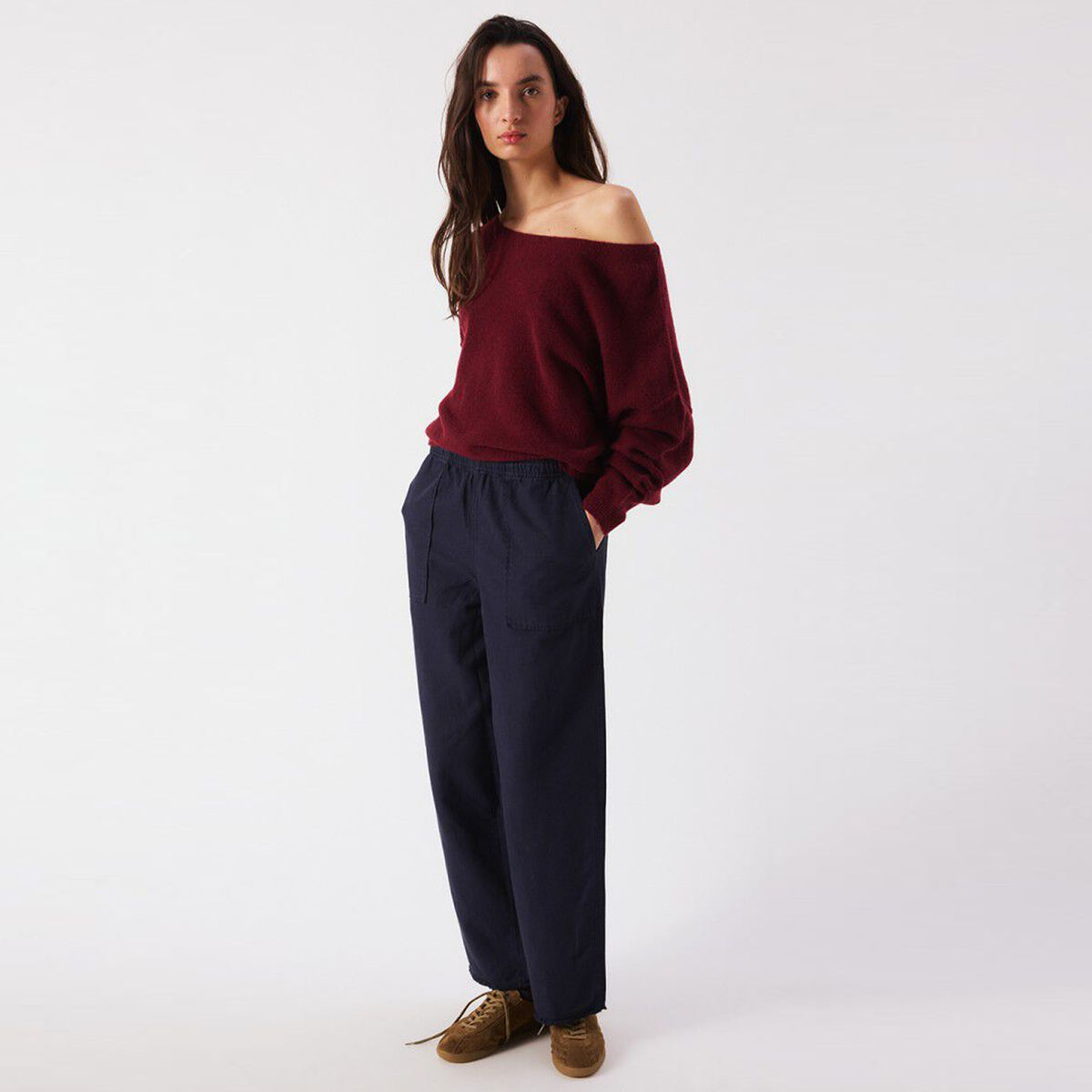 AMERICAN VINTAGE Pullover DAMSVILLE mit Wolle - Cerisier Chine – Foto 2