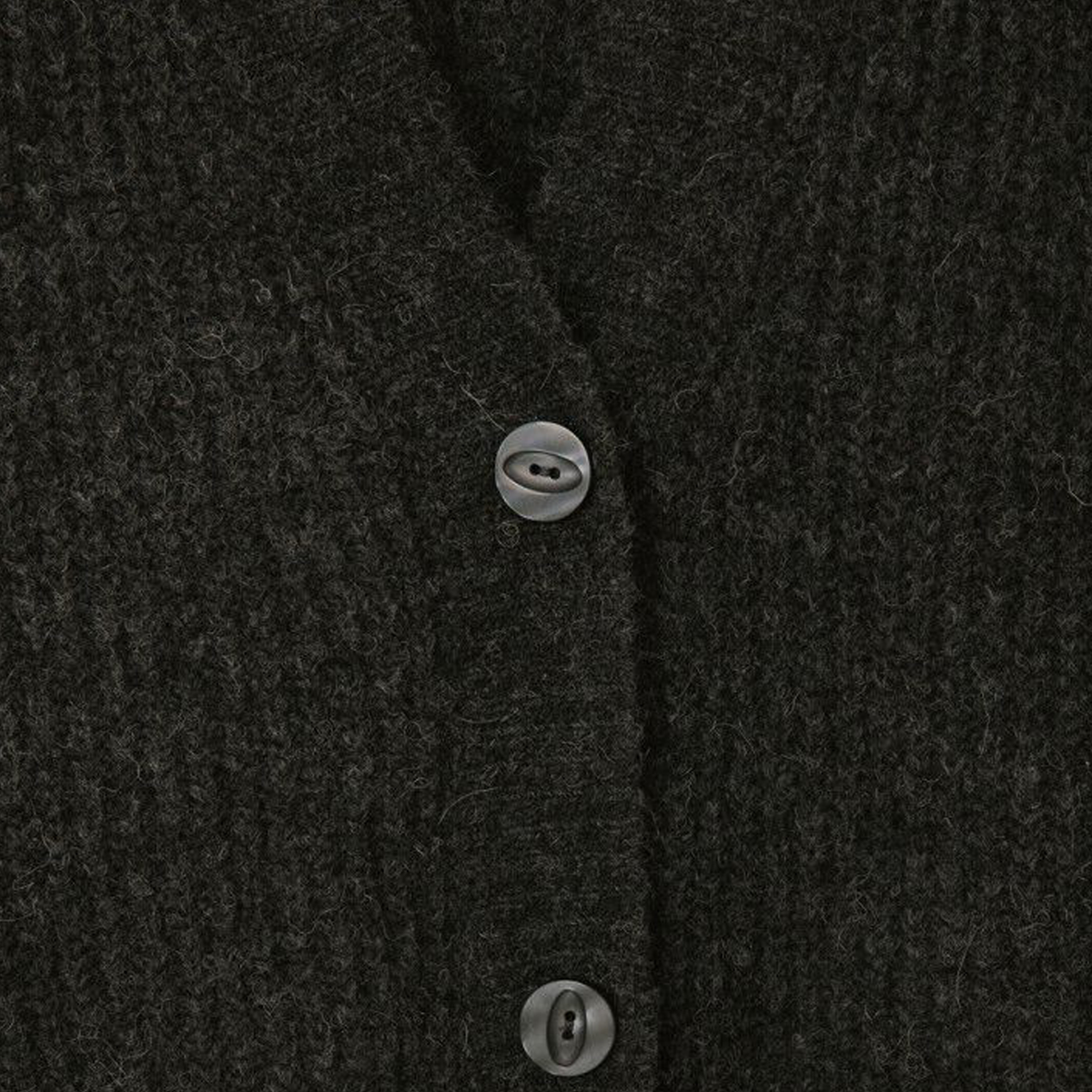 AMERICAN VINTAGE Cardigan EAST mit Alpaka - Anthracite Chine – Foto 2