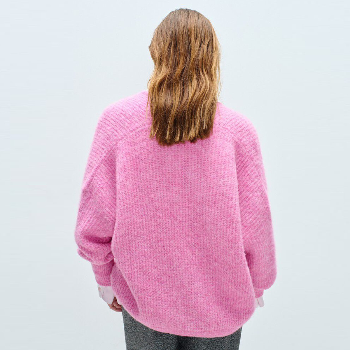 AMERICAN VINTAGE Cardigan EAST mit Alpaka - Rose Bubble Chine