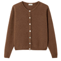 AMERICAN VINTAGE Cardigan VITOW mit Alpaka - Chocolat Chine