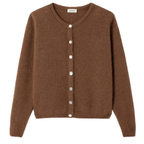 AMERICAN VINTAGE Cardigan VITOW mit Alpaka - Chocolat Chine