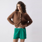 AMERICAN VINTAGE Cardigan VITOW mit Alpaka - Chocolat Chine