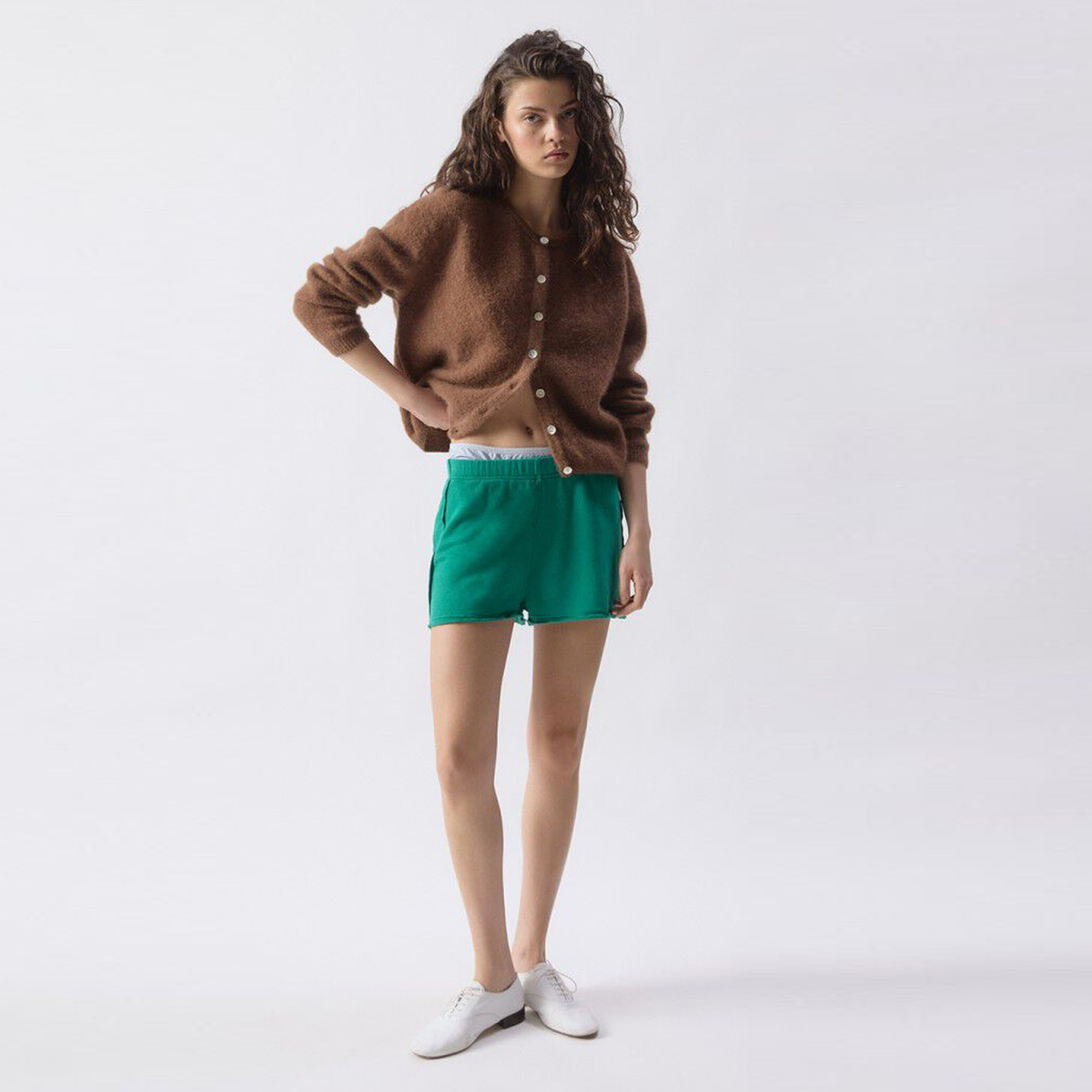 AMERICAN VINTAGE Cardigan VITOW mit Alpaka - Chocolat Chine