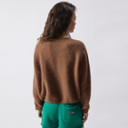 AMERICAN VINTAGE Cardigan VITOW mit Alpaka - Chocolat Chine