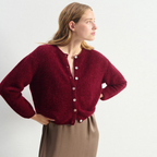 AMERICAN VINTAGE Cardigan VITOW mit Alpaka - Cerisier Chine