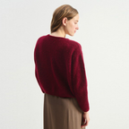 AMERICAN VINTAGE Cardigan VITOW mit Alpaka - Cerisier Chine