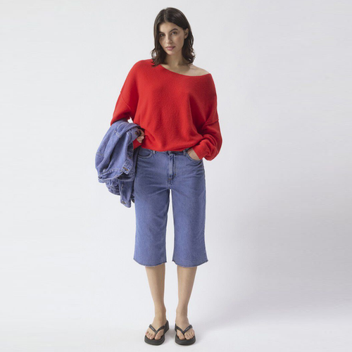 AMERICAN VINTAGE Pullover DAMSVILLE mit Wolle - Fraise