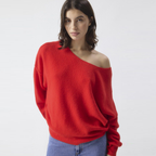 AMERICAN VINTAGE Pullover DAMSVILLE mit Wolle - Fraise