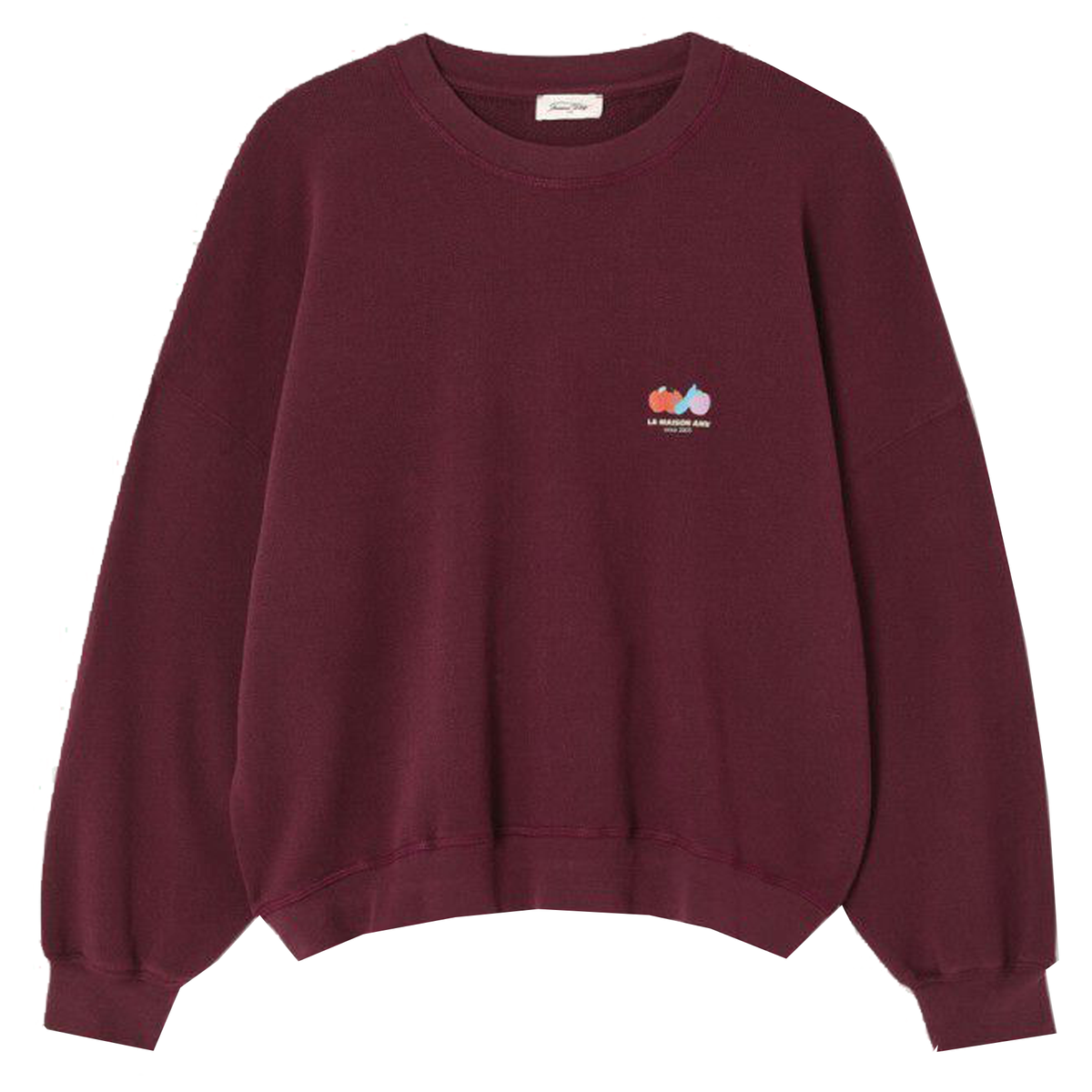 AMERICAN VINTAGE Sweatshirt ATUBAY aus Baumwolle- Lie De Vin – Foto 1