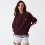 AMERICAN VINTAGE Sweatshirt ATUBAY aus Baumwolle- Lie De Vin – Foto 2