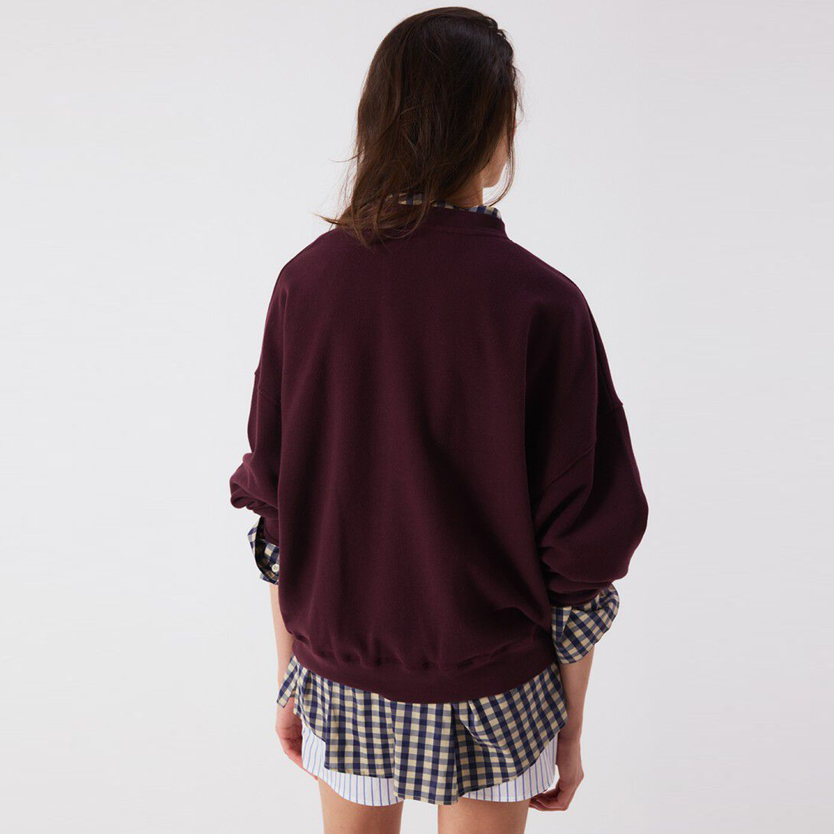 AMERICAN VINTAGE Sweatshirt ATUBAY aus Baumwolle- Lie De Vin – Foto 3