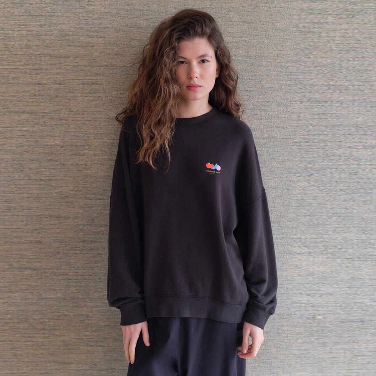 AMERICAN VINTAGE Sweatshirt ATUBAY aus Baumwolle- Tenebre – Foto 2