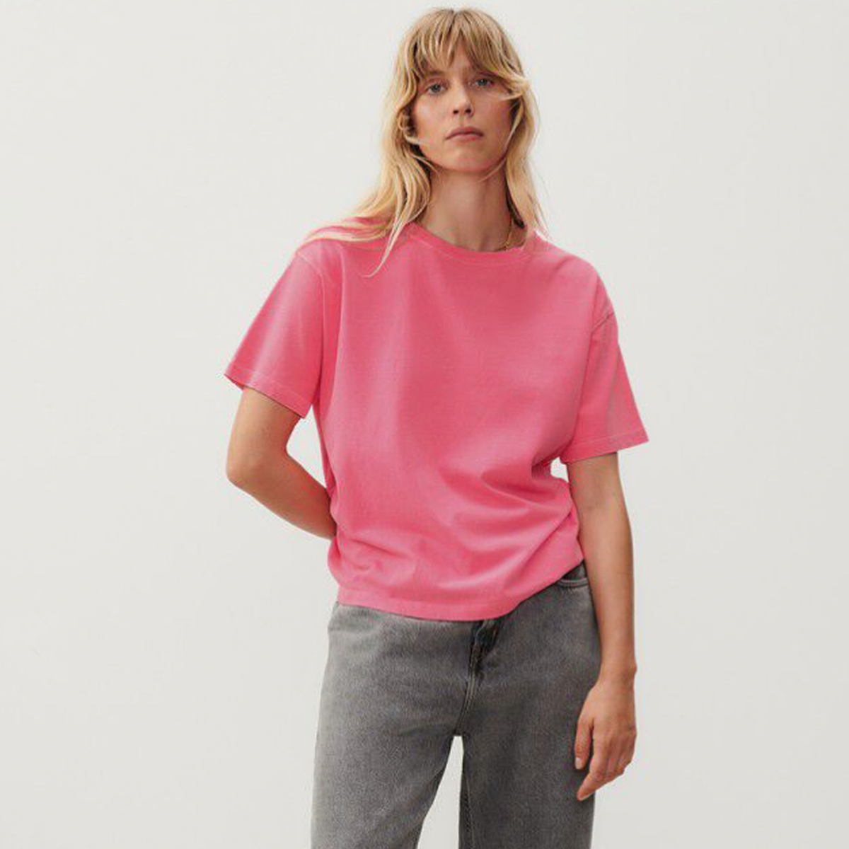 american-vintage-damen-t-shirt-fizvalley-pink-rose-fluo-fiz02a-rose-f-2