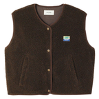 AMERICAN VINTAGE Weste HOKTOWN aus Teddy-Fell - Marronnier Chine – Foto 1