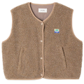 AMERICAN VINTAGE Weste HOKTOWN aus Teddy-Fell - Muscade Chine – Foto 1