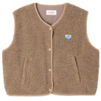 AMERICAN VINTAGE Weste HOKTOWN aus Teddy-Fell - Muscade Chine – Foto 1