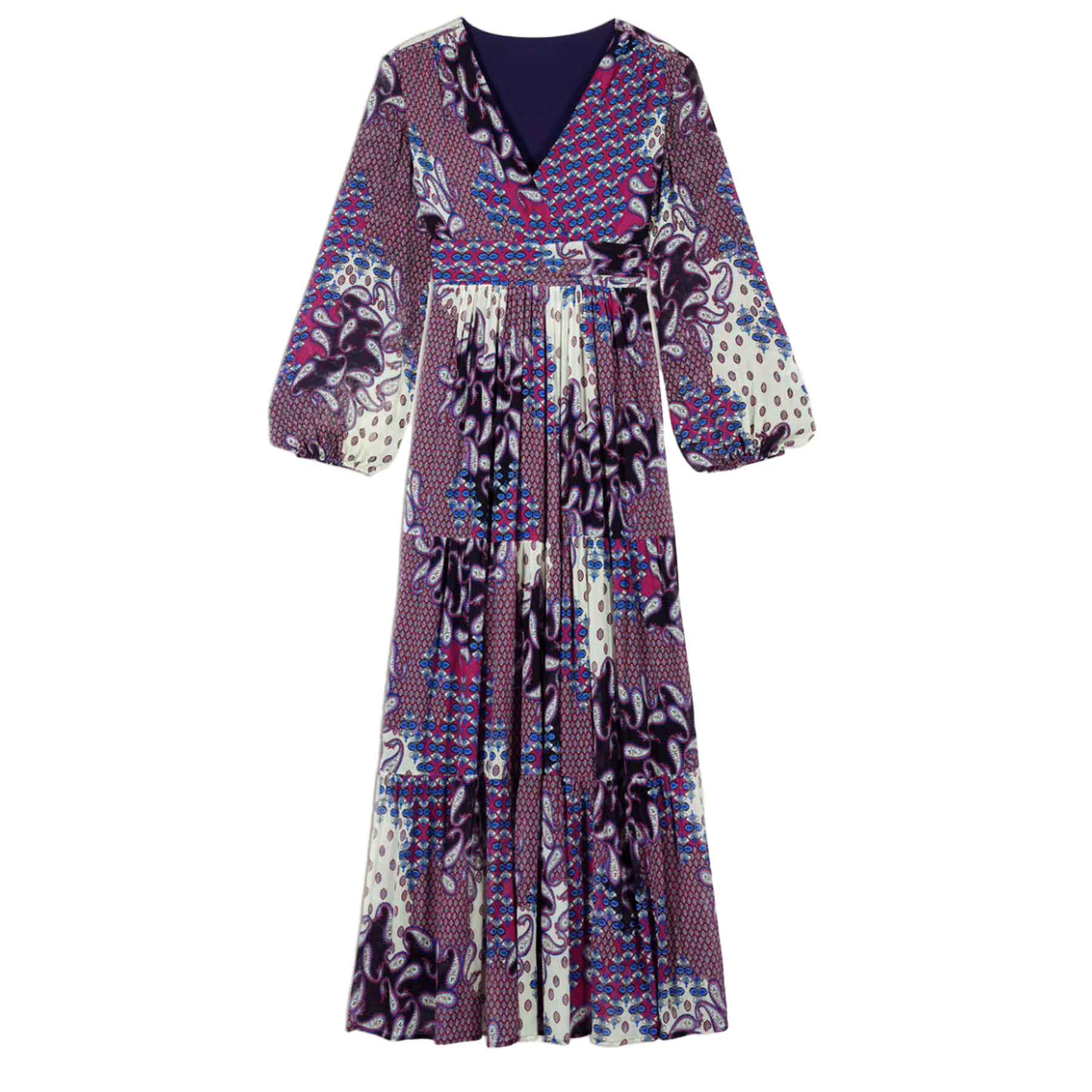 ba-sh-damen-kleid-bossy-ethnoprint-lila-violett-gemustert-boss-0181-1
