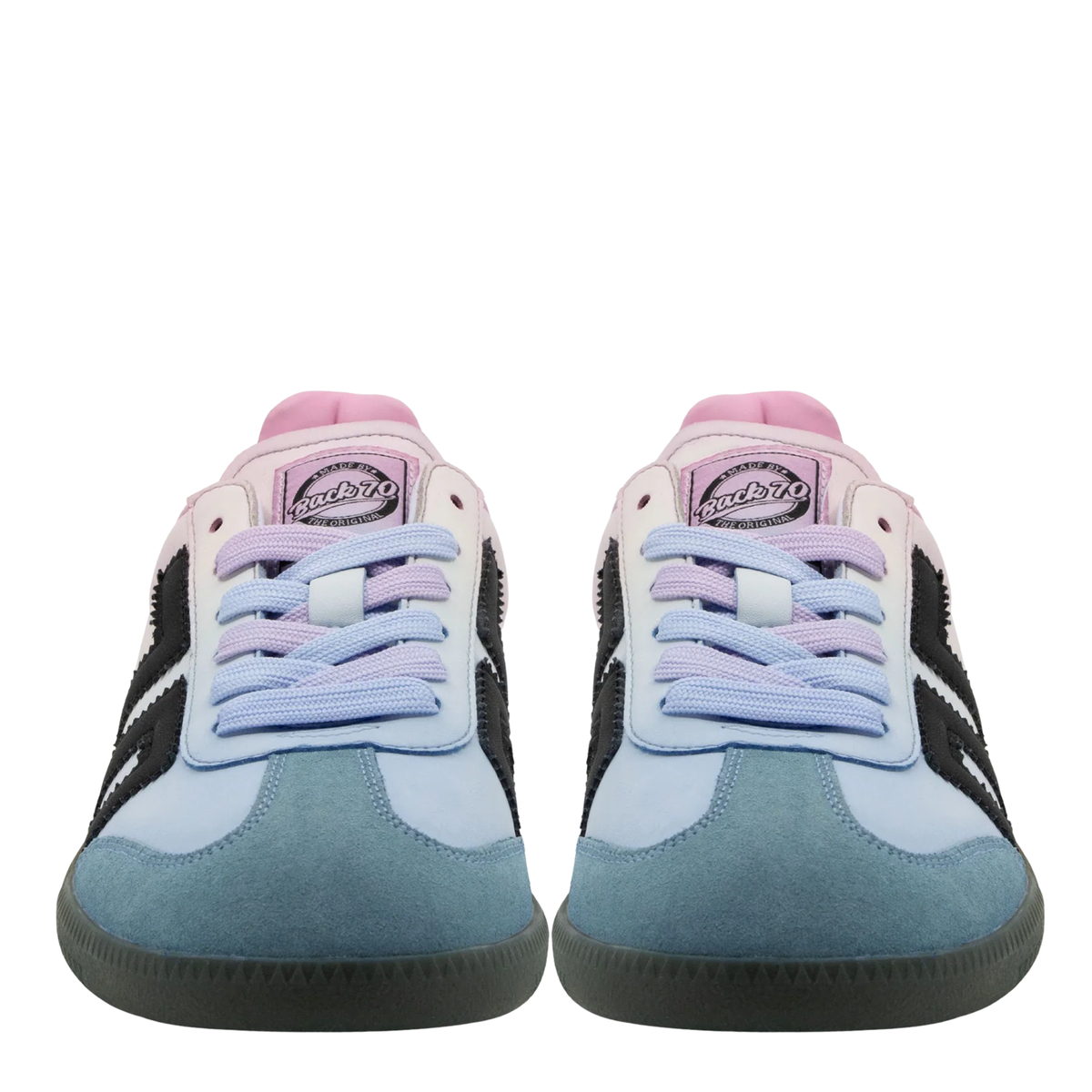 BACK70 Sneaker CLOUD RAINBOW aus Leder - Pink/Sky