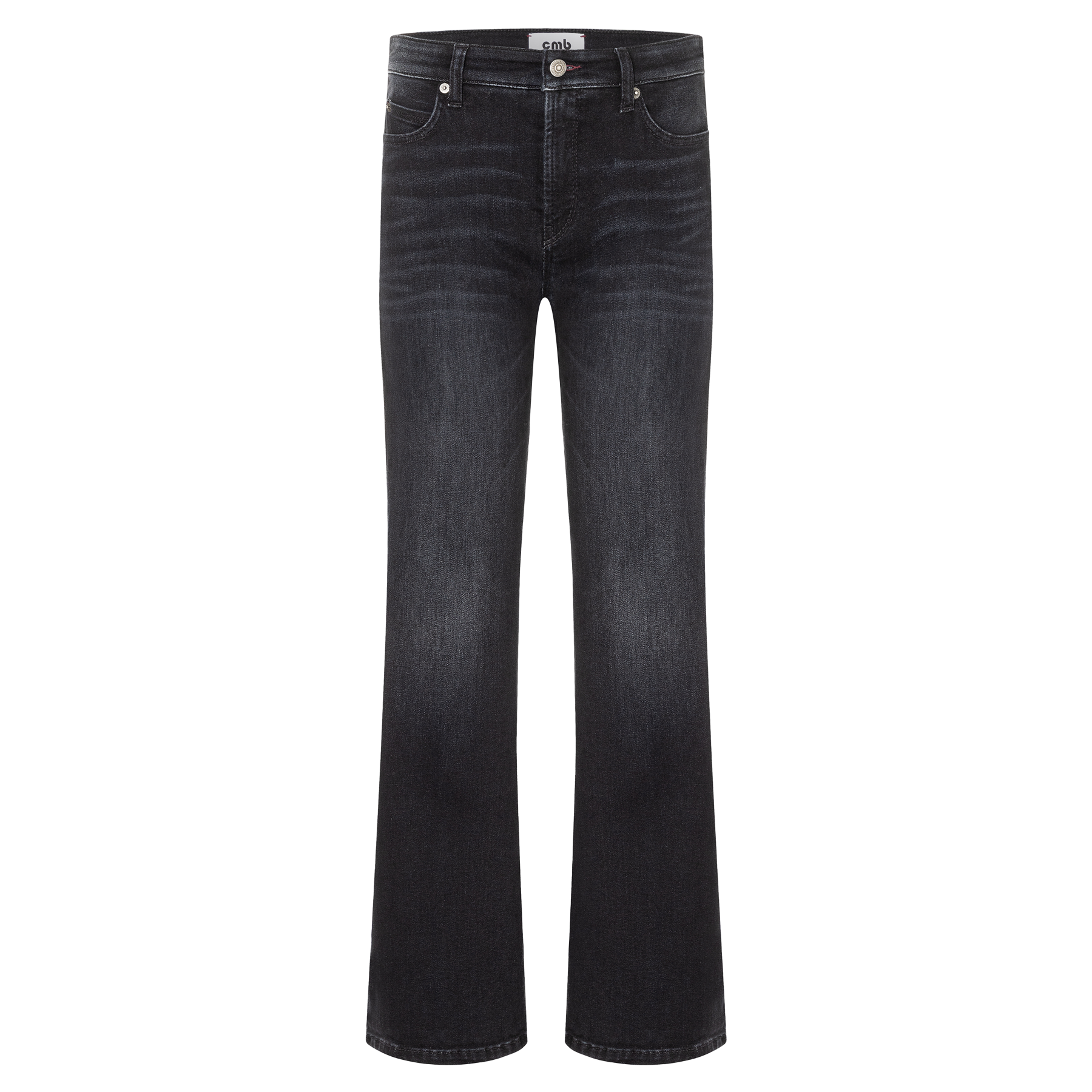 CAMBIO Jeans PARIS FLARED Mid Waist Damen in Schwarz - Vorderansicht