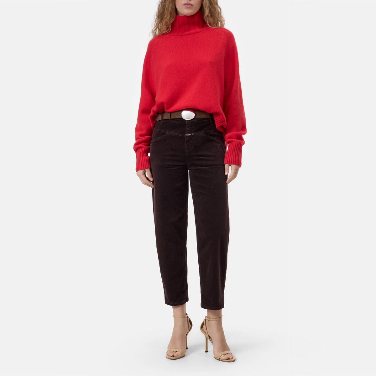 CLOSED Cordhose STOVER-X Mid Waist - Braun