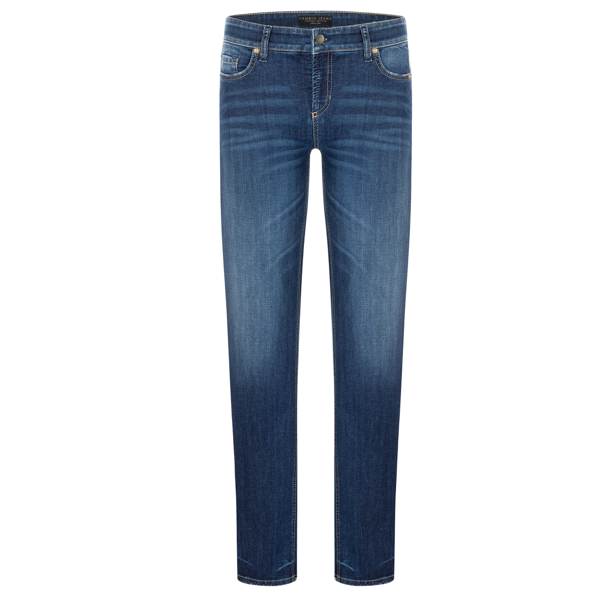 CAMBIO Jeans PIPER LONG Mid Waist Damen in Blau - Vorderansicht