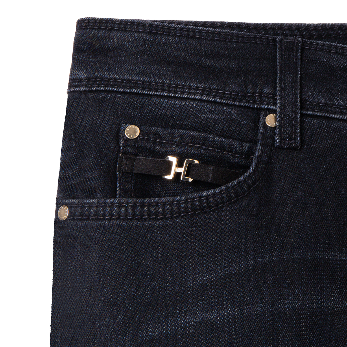 CAMBIO Jeans PIPER SHORT TRENSEN DETAILS Mid Waist - Modern Dark