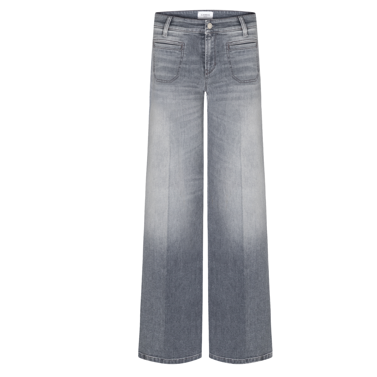 CAMBIO Jeans Tess Mid Waist Damen in Grau - Vorderansicht