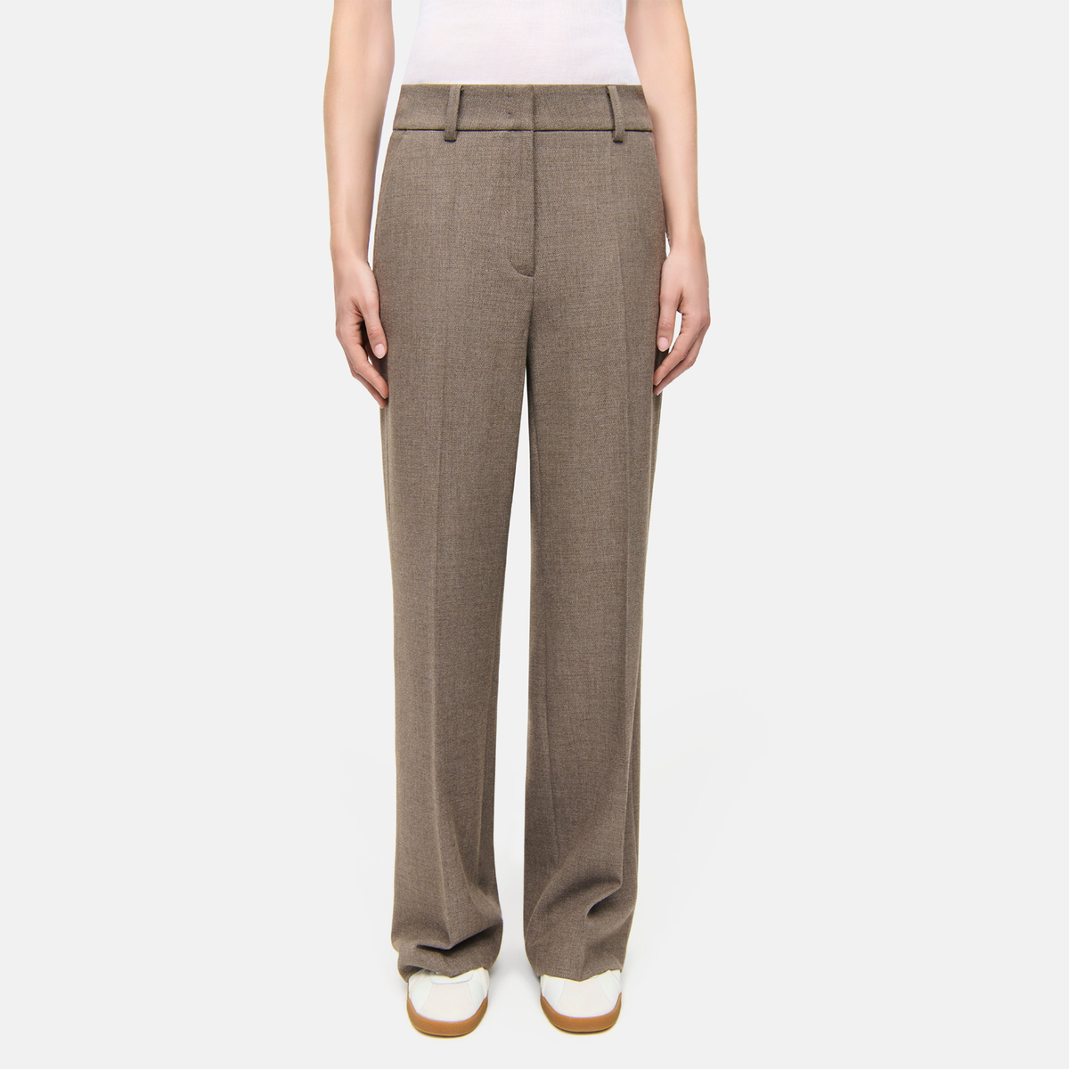 CAMBIO Hose AMELIE mit Bügelfalte Damen in Grau - Rückansicht