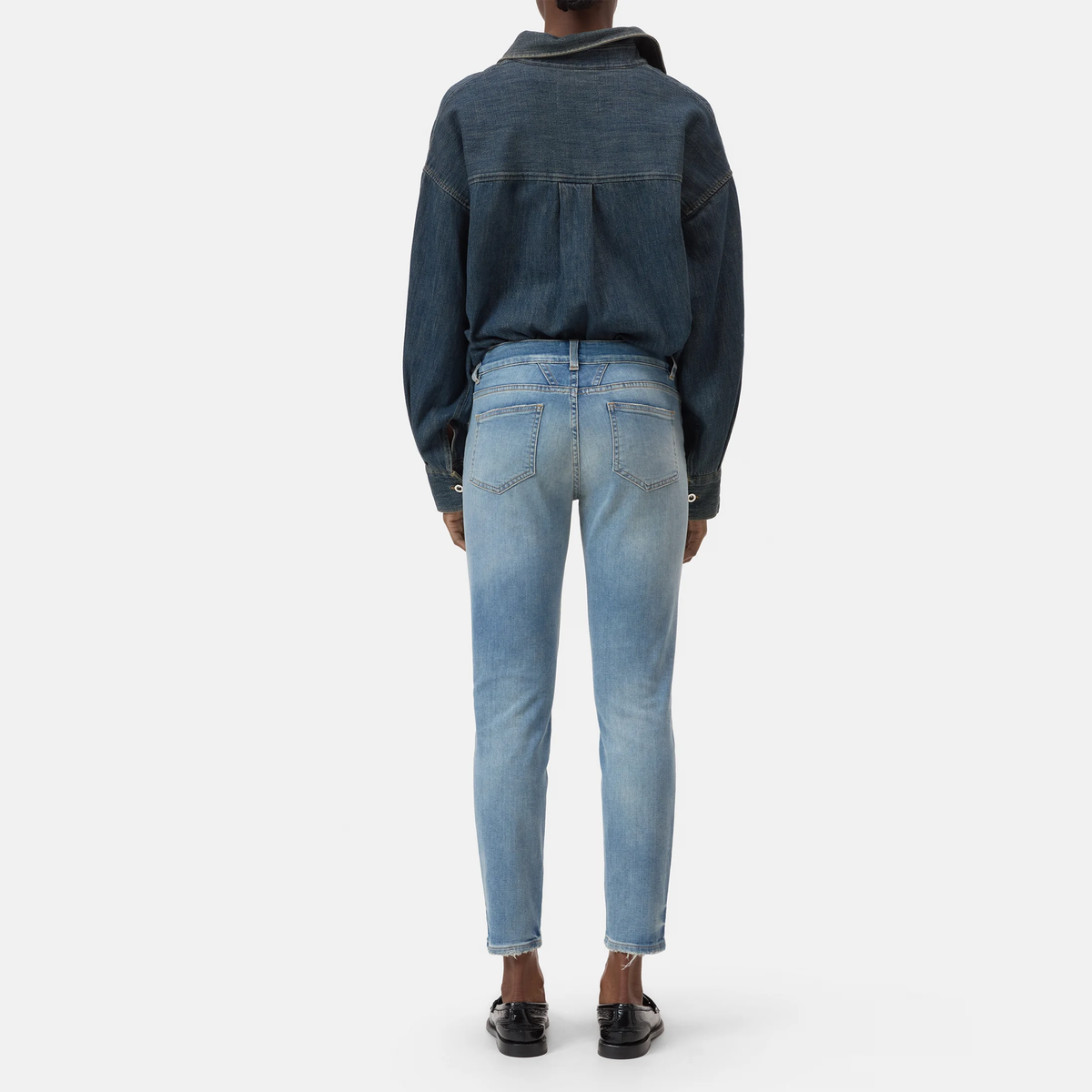 CLOSED Jeans BAKER Mid Waist Damen in Blau - Seitenansicht