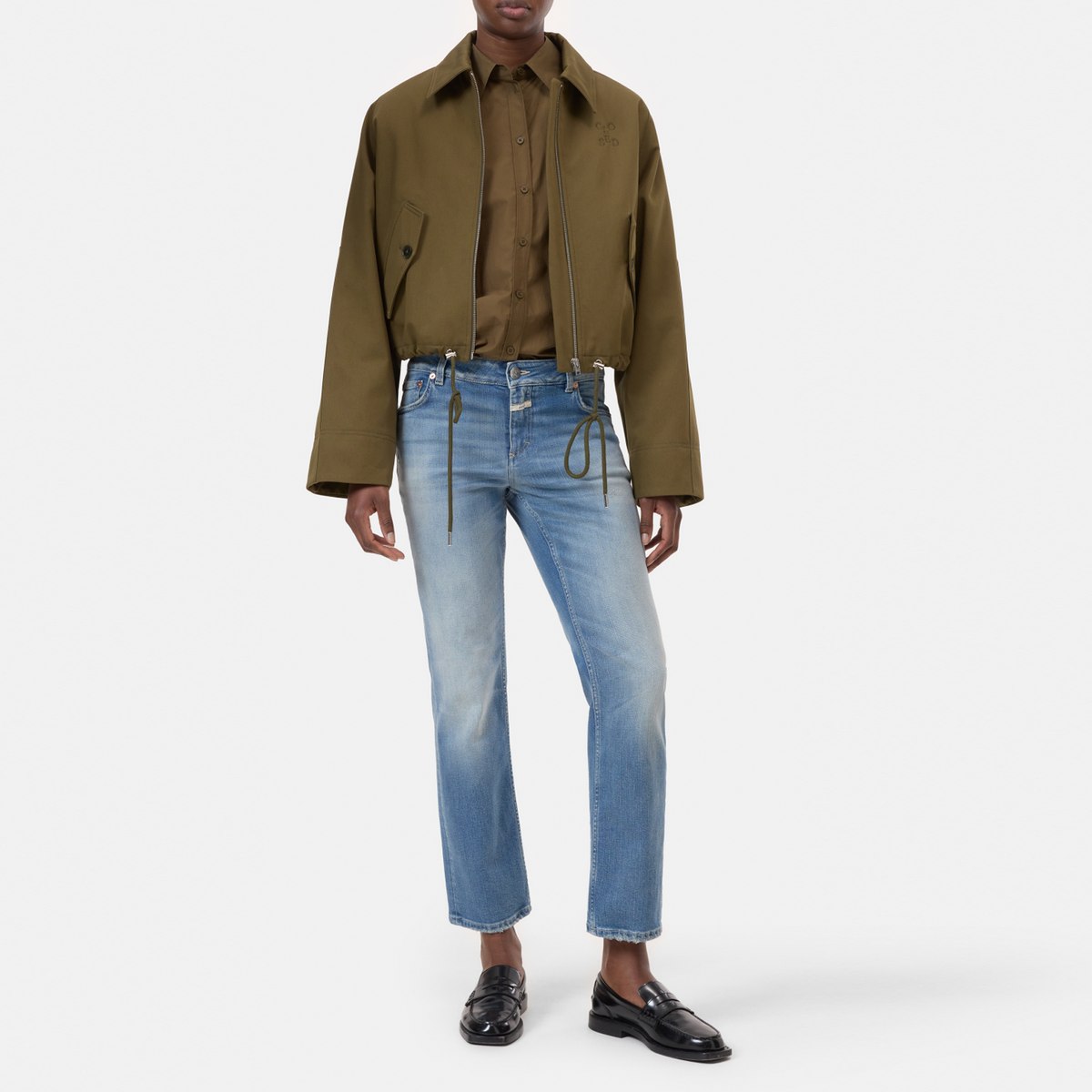 CLOSED Jeans JUNNA Mid Waist Damen in Blau - Rückansicht