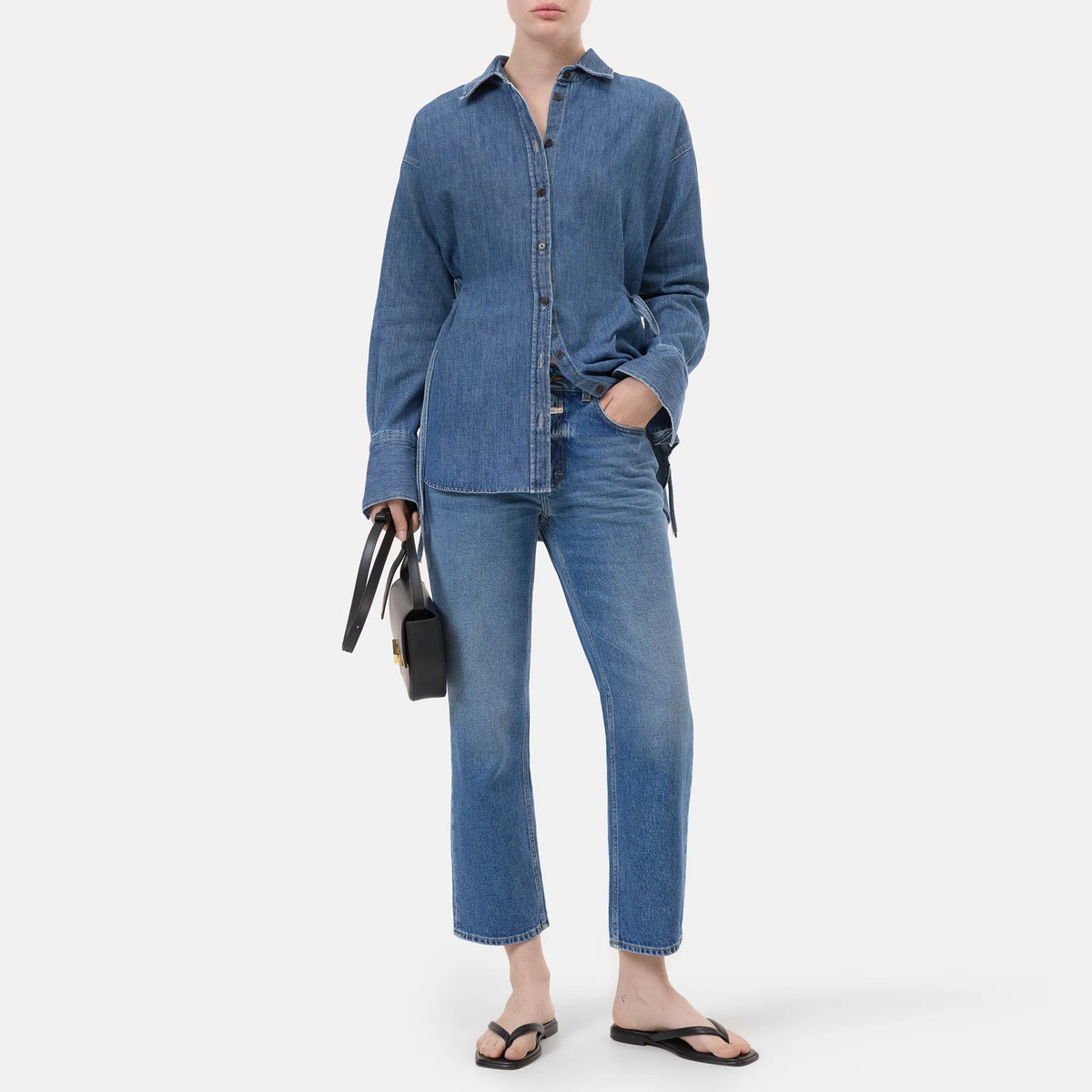 CLOSED Jeans MILO Mid Waist Damen in Blau - Rückansicht